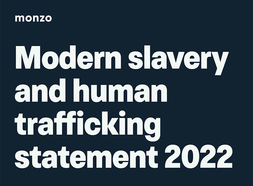 Monzo Modern Slavery & Human Trafficking Statements