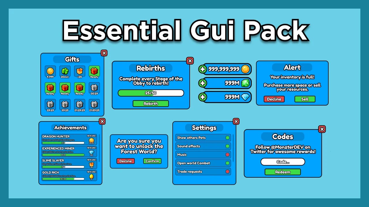 Essential Gui Pack MonzterDev