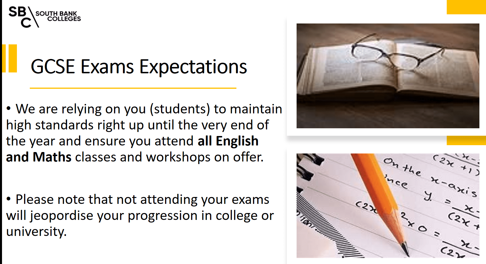 LCLW GCSE Exams Expectations read attached PowerPoint please