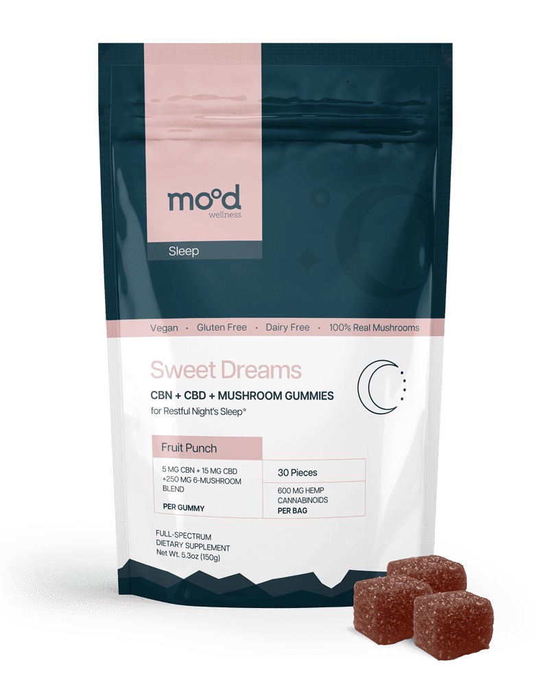 CBD + CBN + Mushroom Gummies Sweet Dreams Mood Wellness