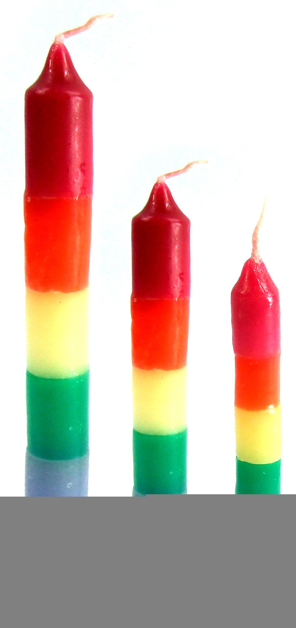 Rainbow Dipped Taper 7" Candle MooLuxe