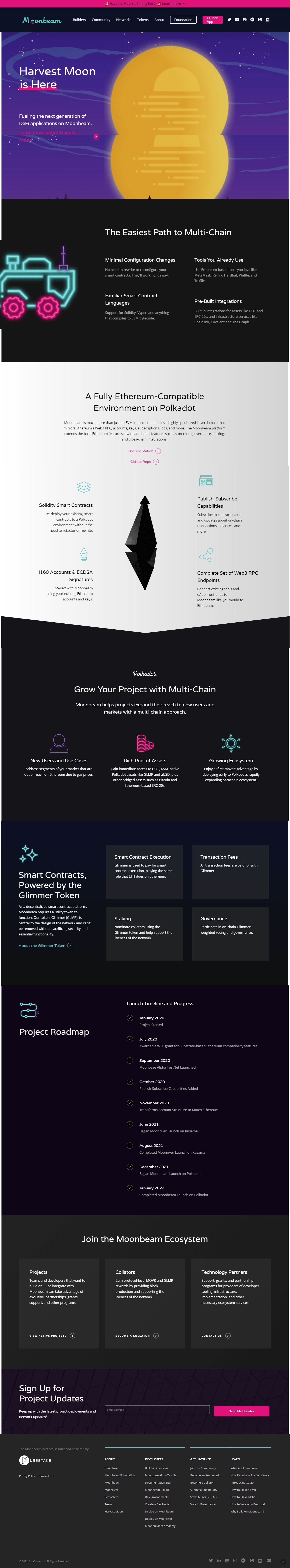 Moonbeam Polkadot Smart Contract Platform.