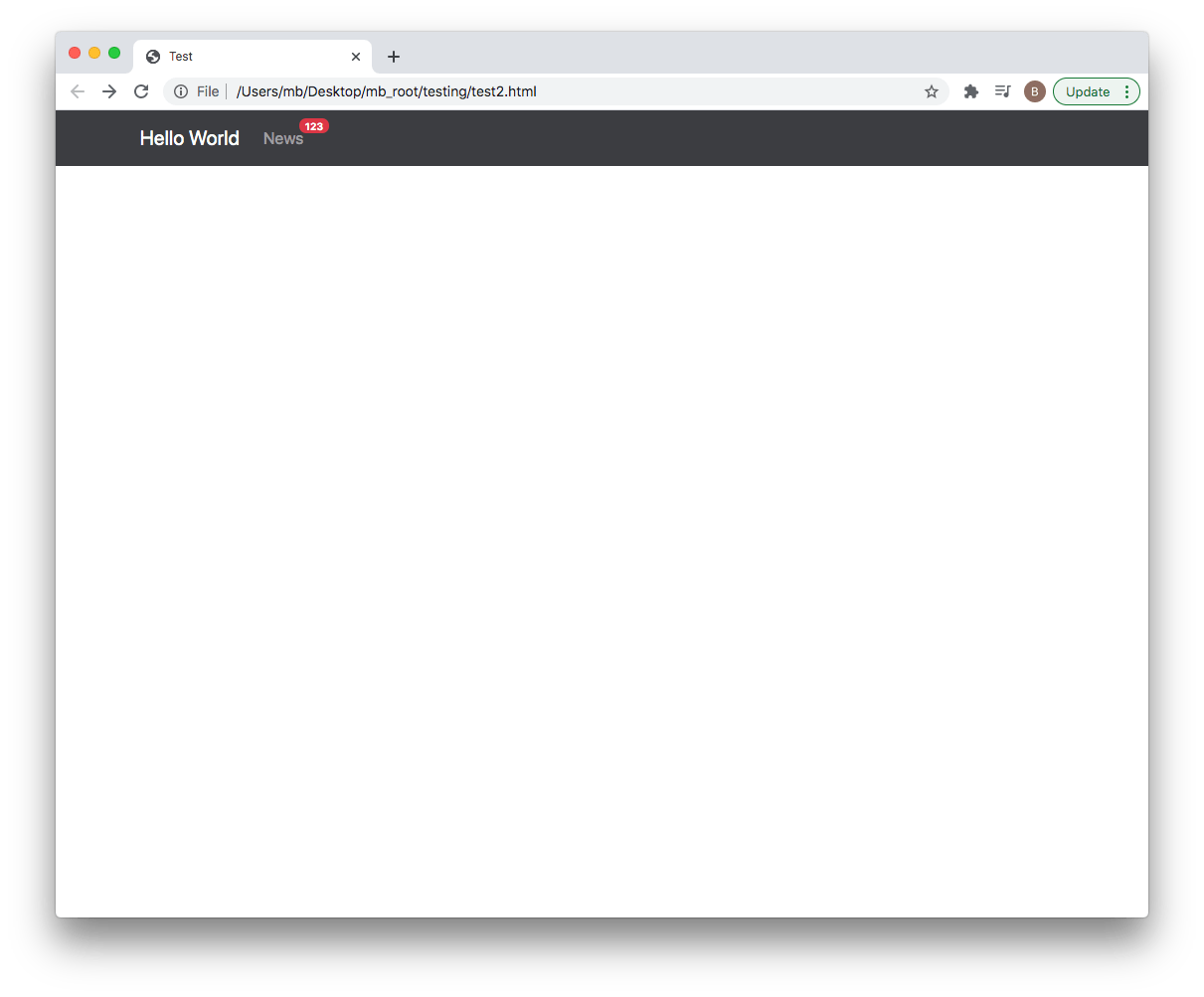 How to create a navbar with a notification counter using bootstrap 4