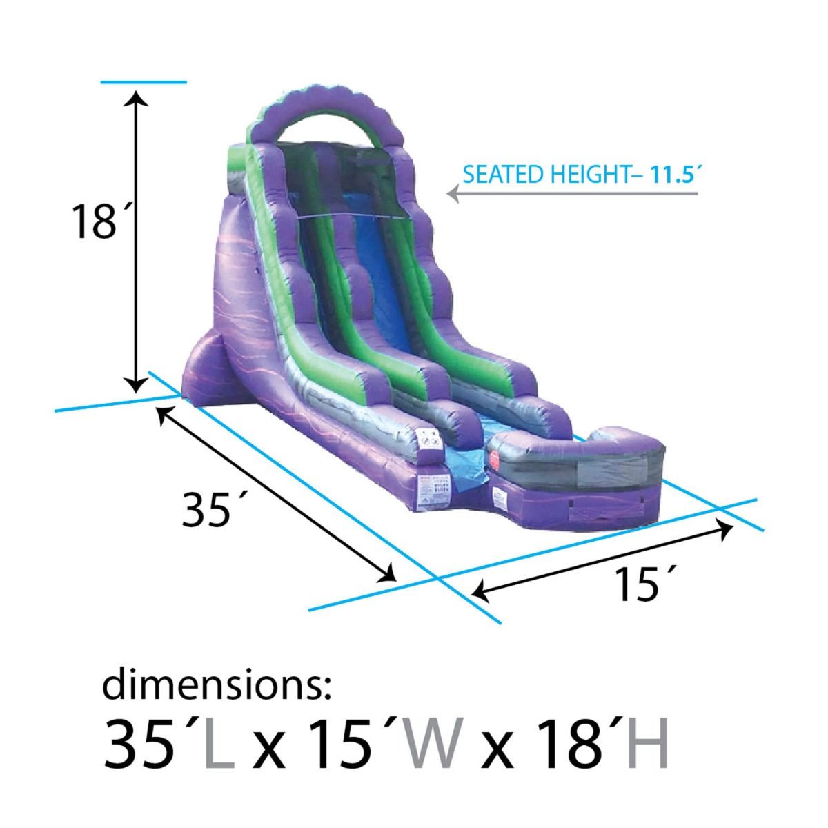 18′ Purple Marble Slide Philadelphia Bounce House Rentals Moon Bounce Rentals