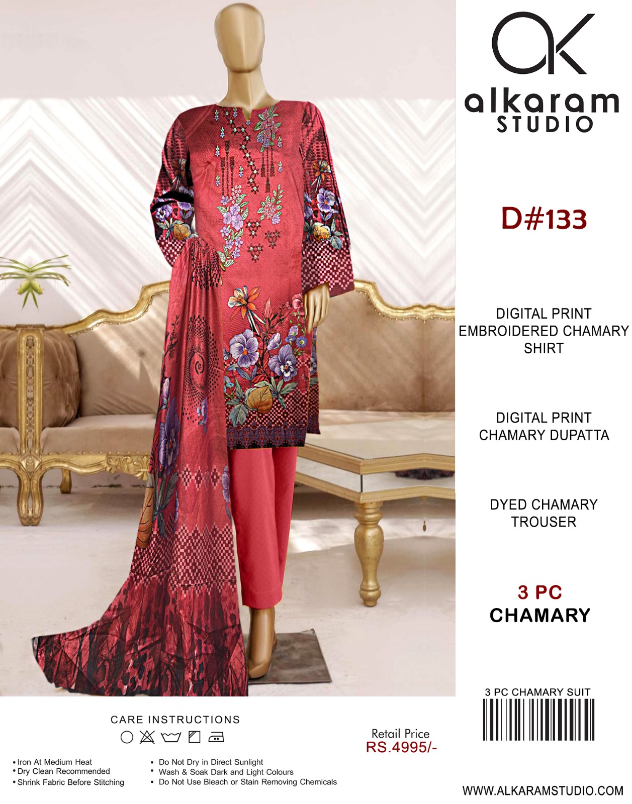 Alkaram Embroidered Sale