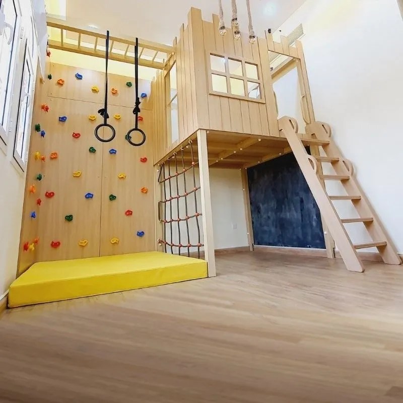 Buy Castle Tower Treehouse with Climbing Wall at Moon Kids Home
