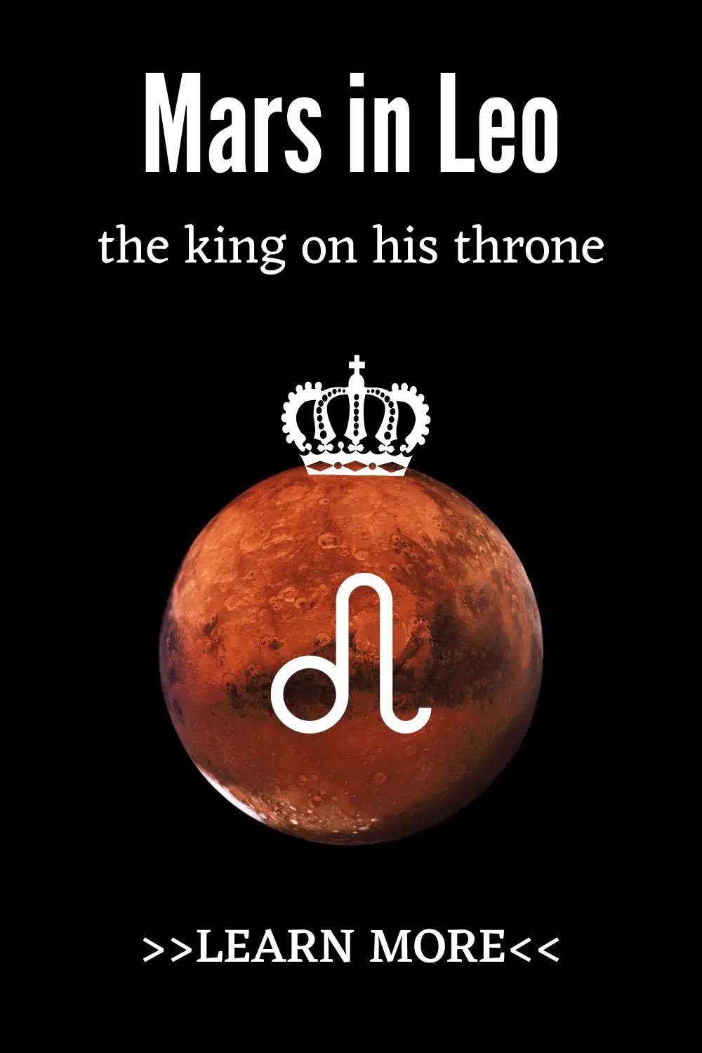 Mars in Leo the king on his throne Moon Organizer