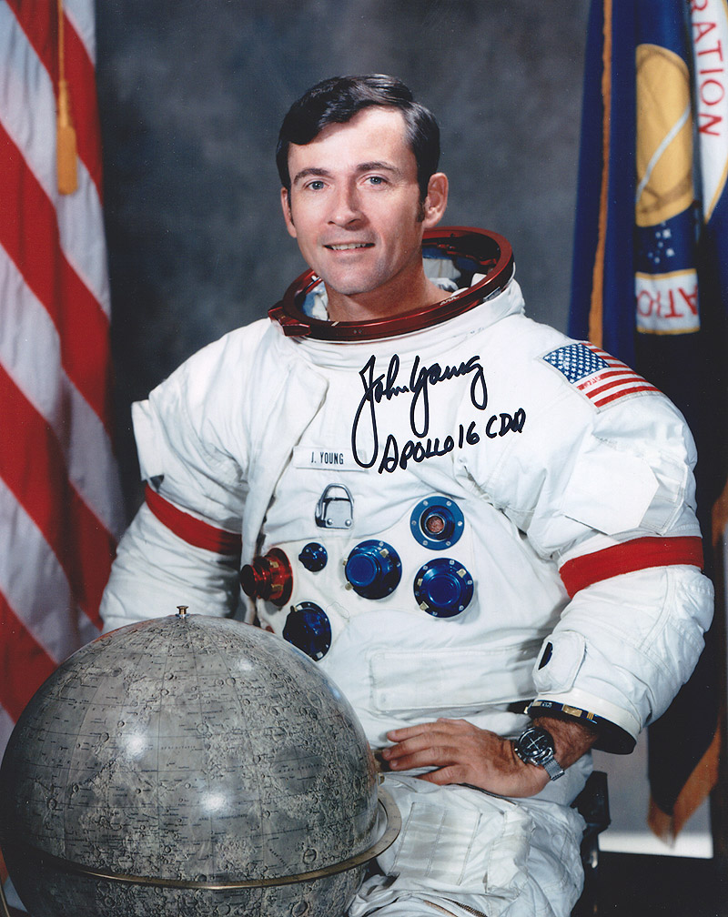 8x10 inch John Young signed WSS photo