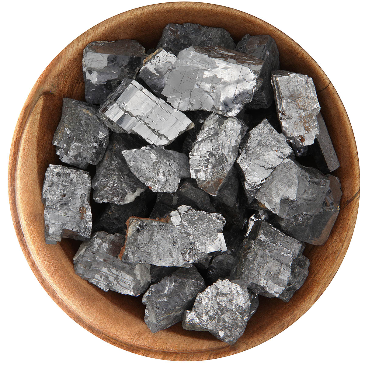 Natural Galena Cube Ethically sourced metal