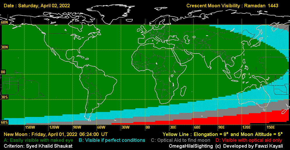 Moonsighting for Ramadan 1443