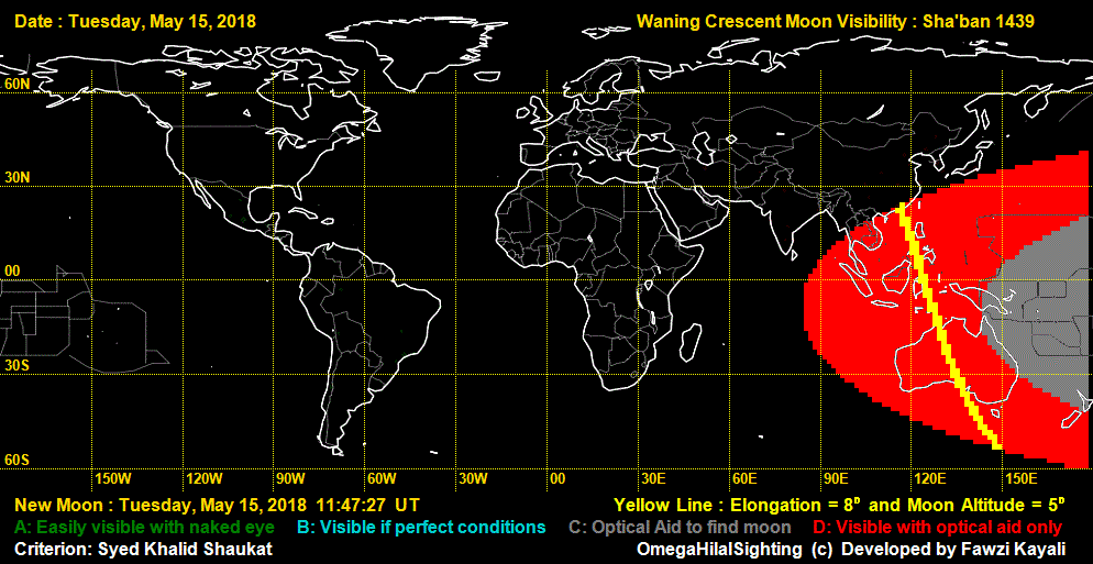 Moonsighting for Ramadan 1439