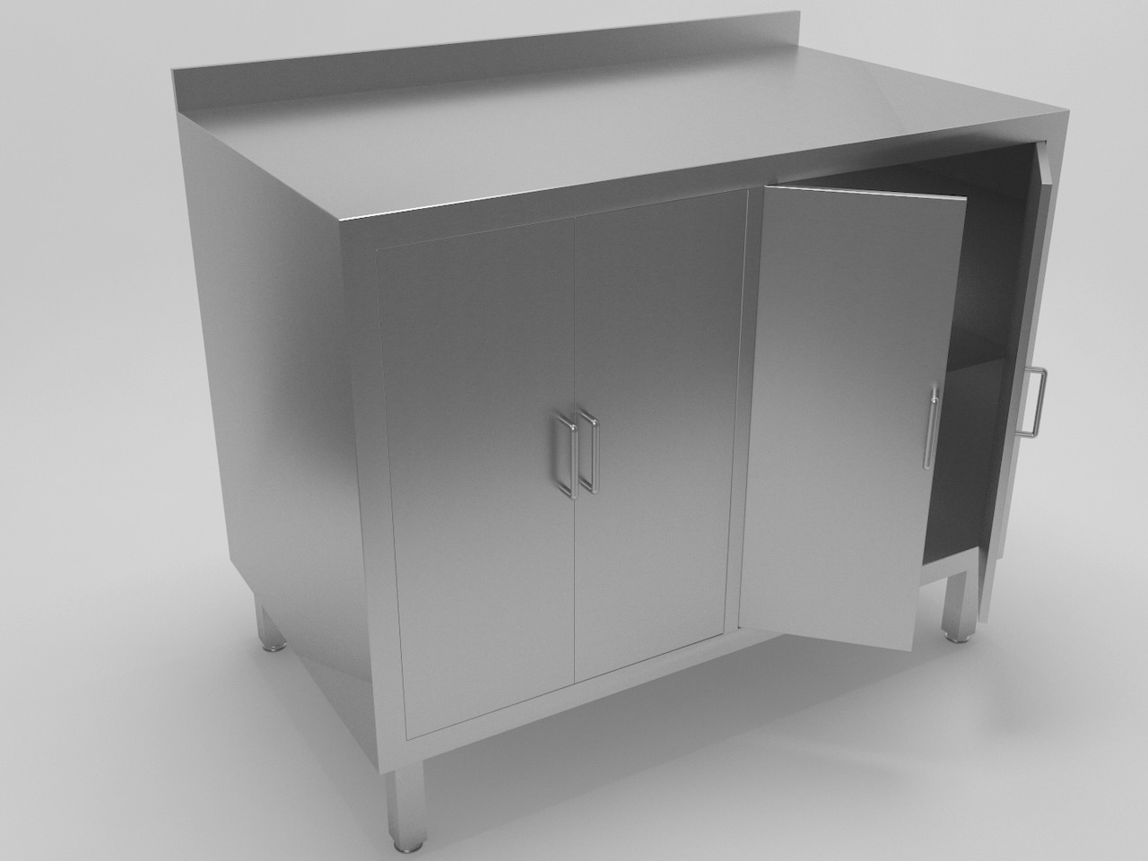 Counter with flap doors Moon Steel Fabricators