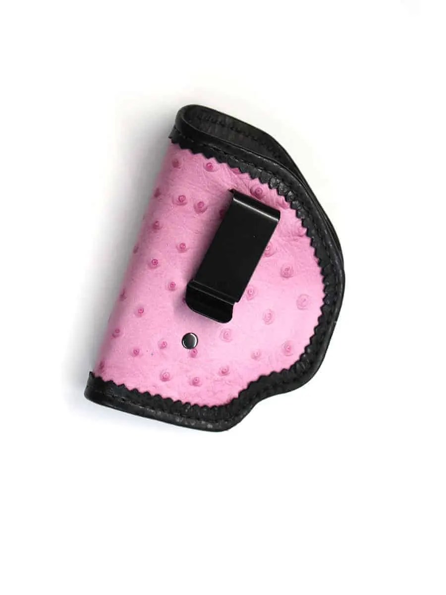 Pink Ostrich IWB Holster MoonStruck Leather Concealed Carry Purses