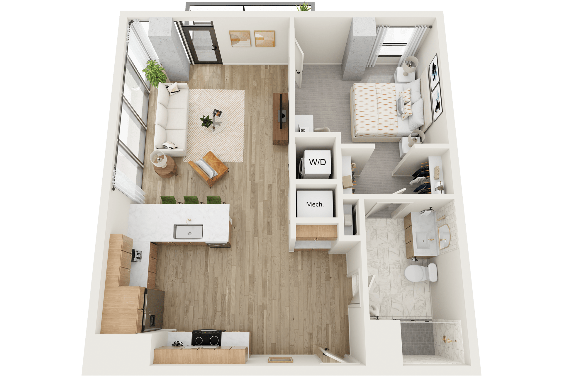 Agave OneBedroom Apartment in Phoenix, AZ Moontower