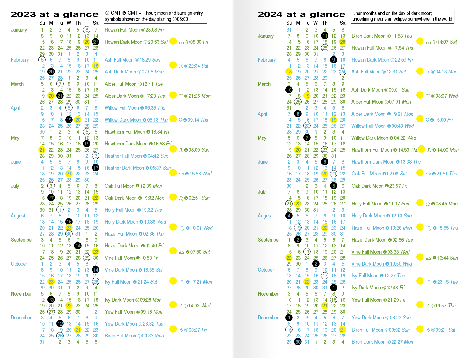Dublin Calendar Of Events 2023 Moonwise Diary 2023