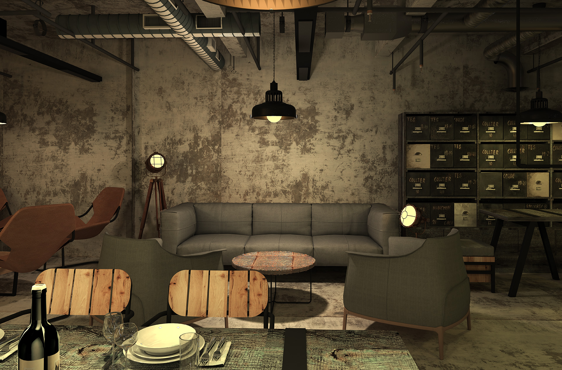 Restaurant / Lounge Architectural studio, interior design Judyta