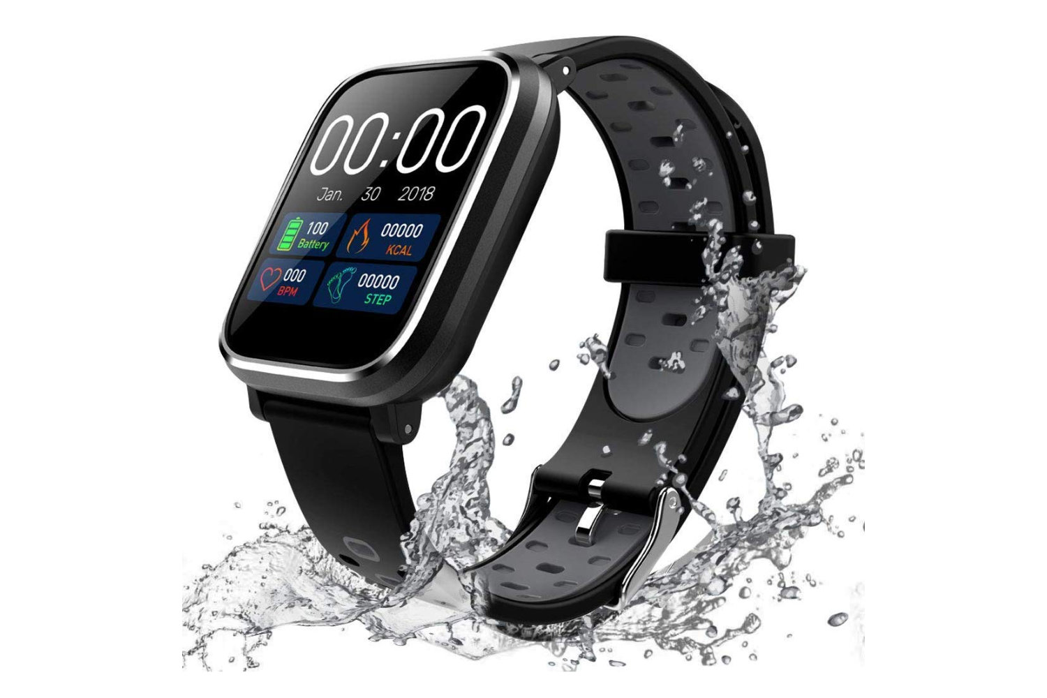 【30オフ】スマートウォッチ IP67防水 MOOOII