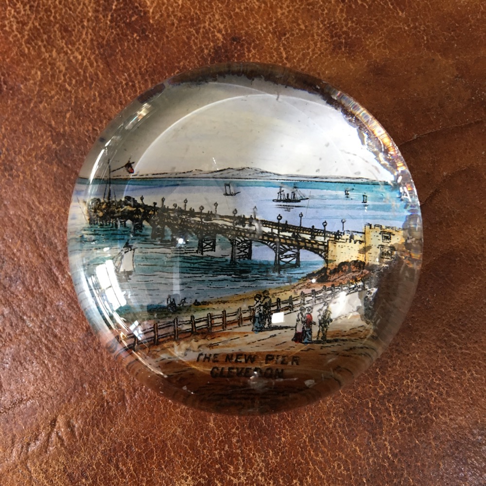 Victorian Glass Paperweight THE NEW PIER CLEVEDON C. 1880 Moorabool