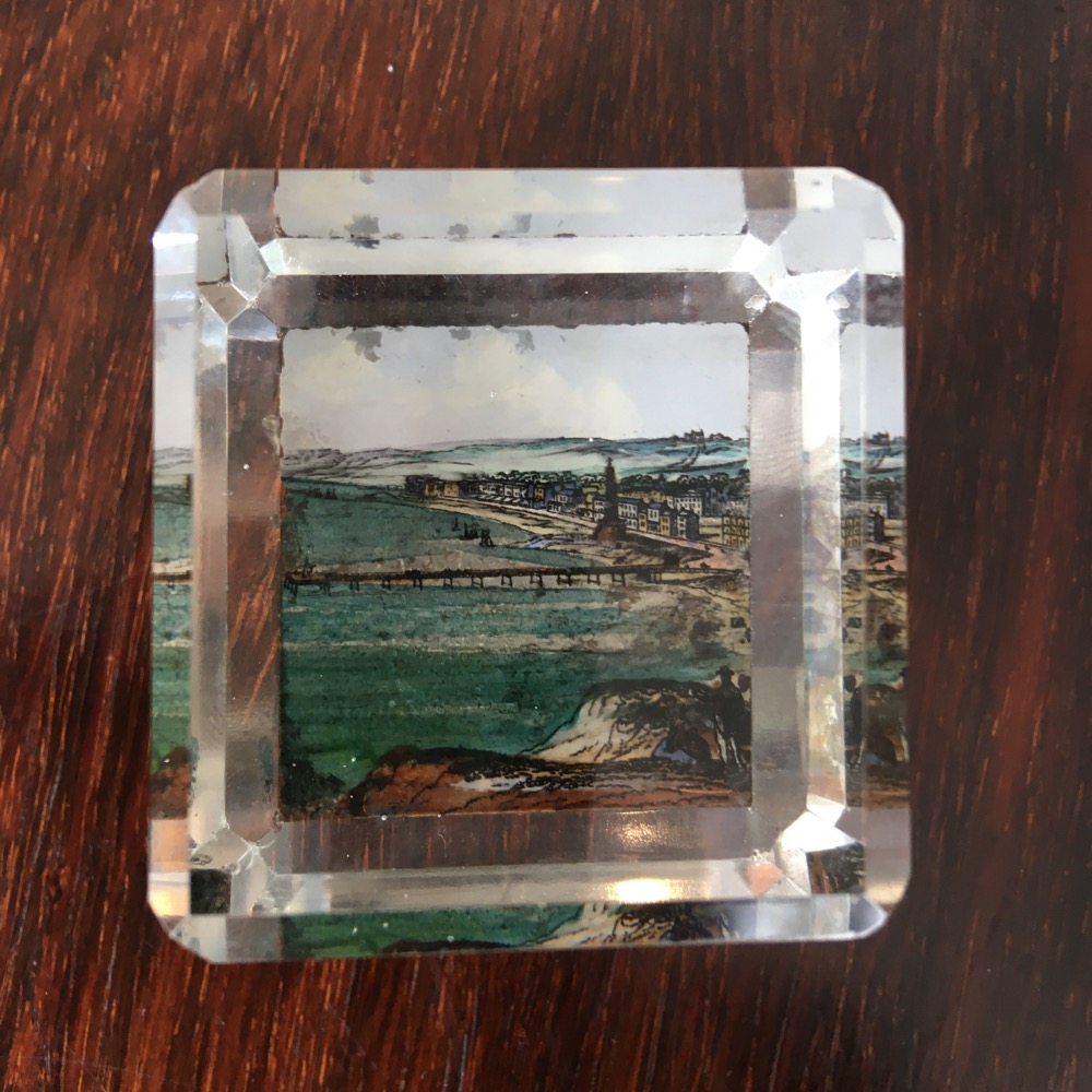 Victorian Glass Paperweight Beach & Pier C. 1880 Moorabool Antiques Galleries