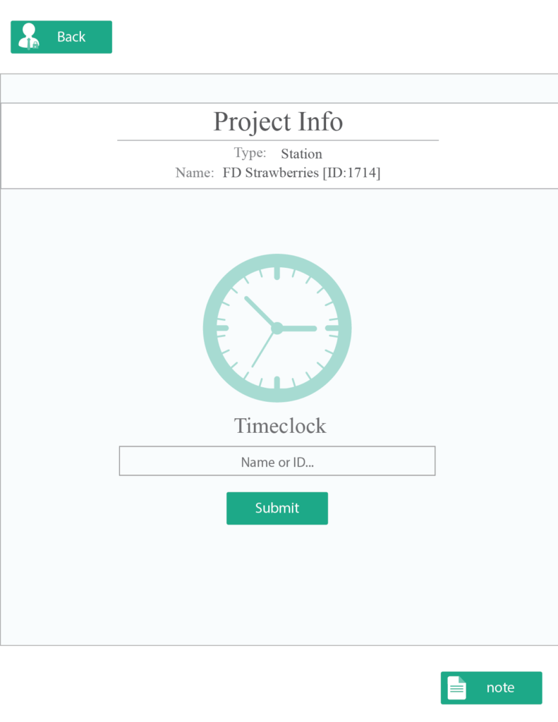 Employee Timeclock Mockup