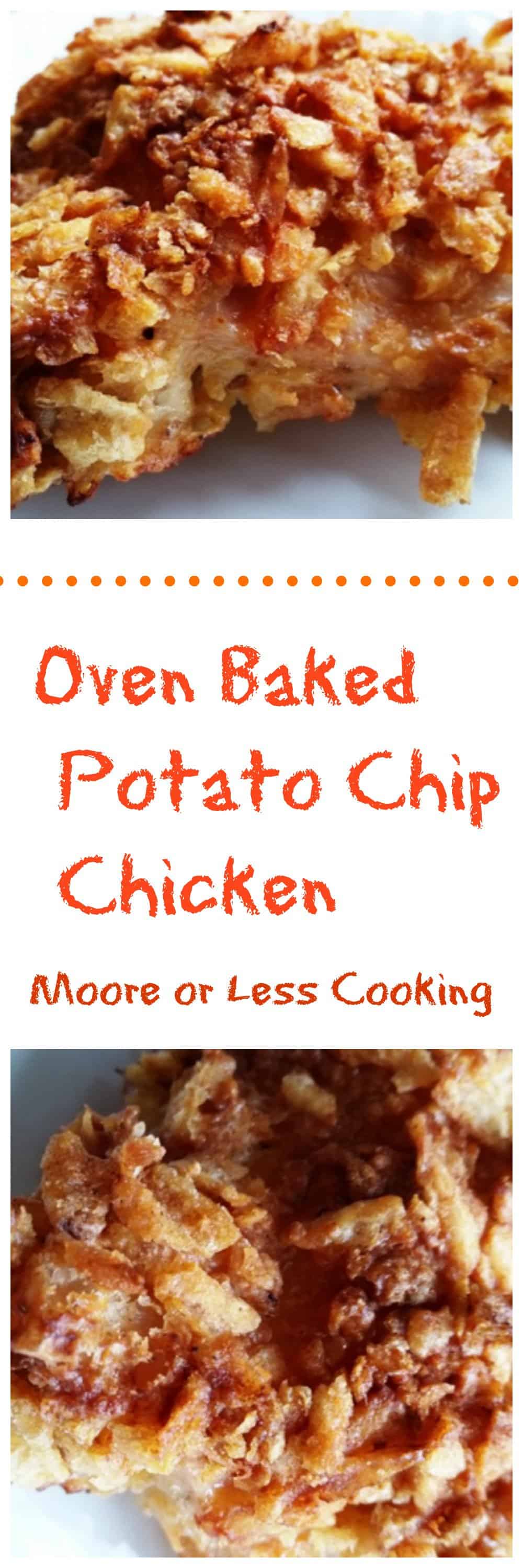 Oven Baked Potato Chip Chicken CookoutWeek Moore or Less Cooking