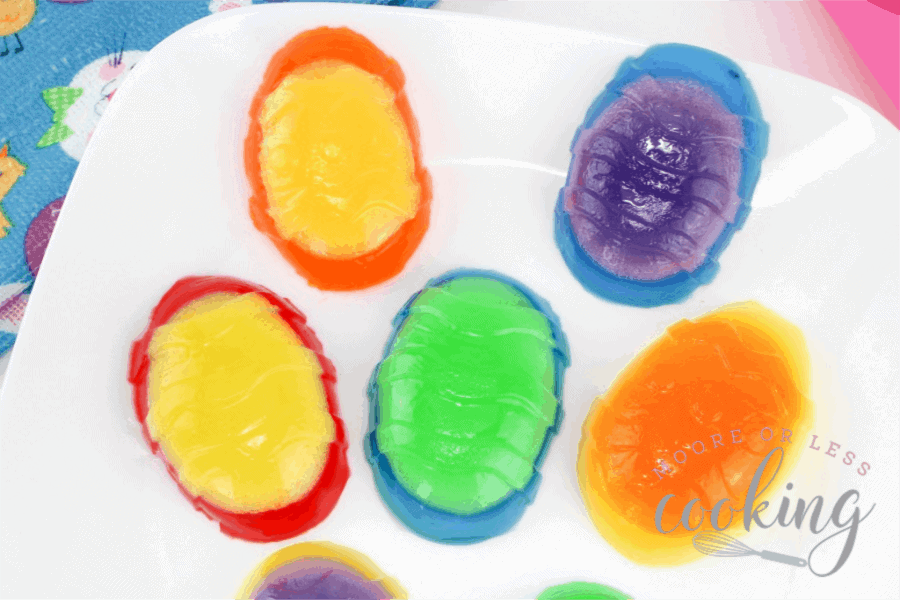 JellO Jiggler Easter Eggs Moore or Less Cooking