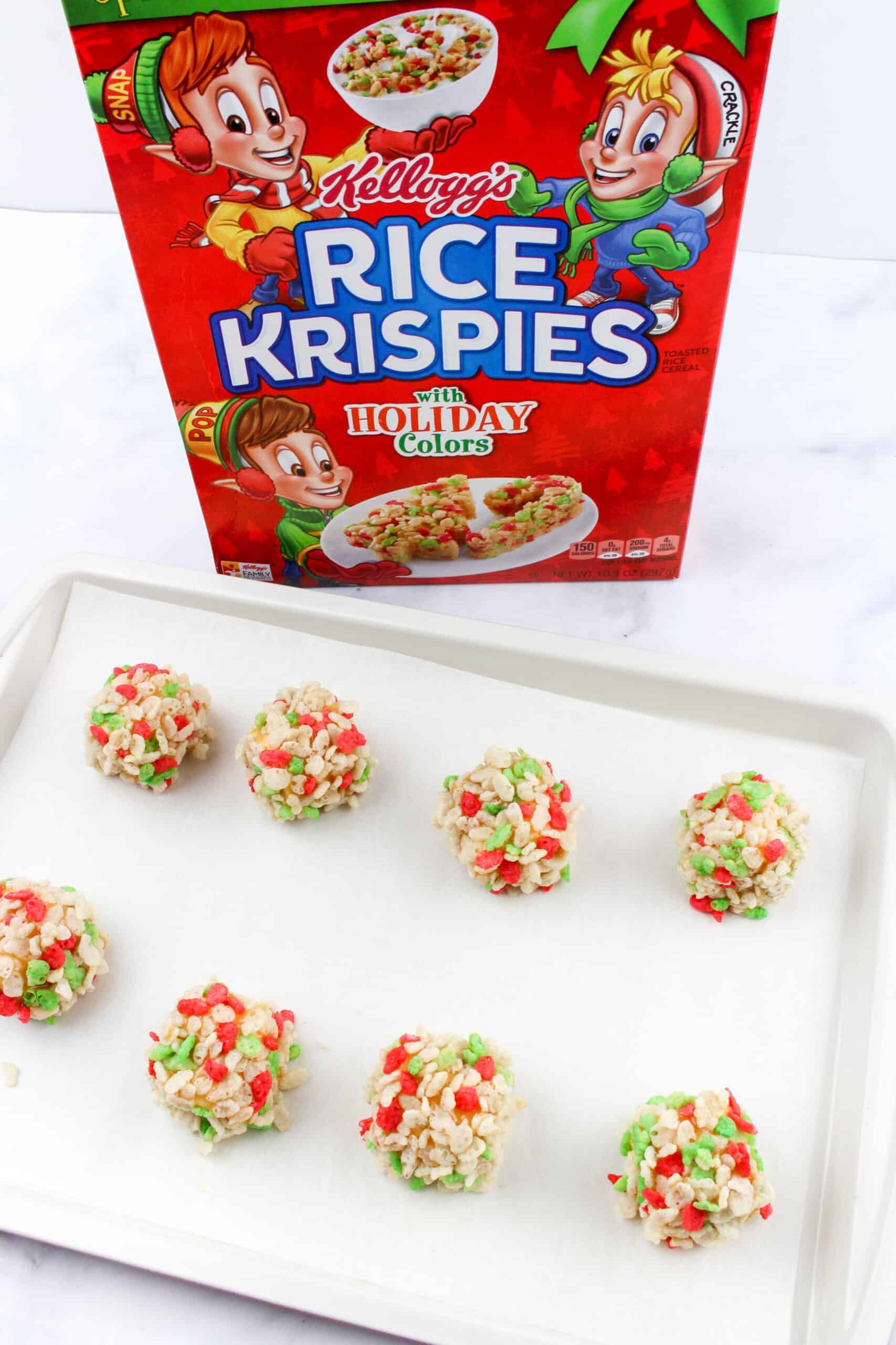 Christmas Caramel Marshmallow Rice Krispies Balls Moore or Less Cooking