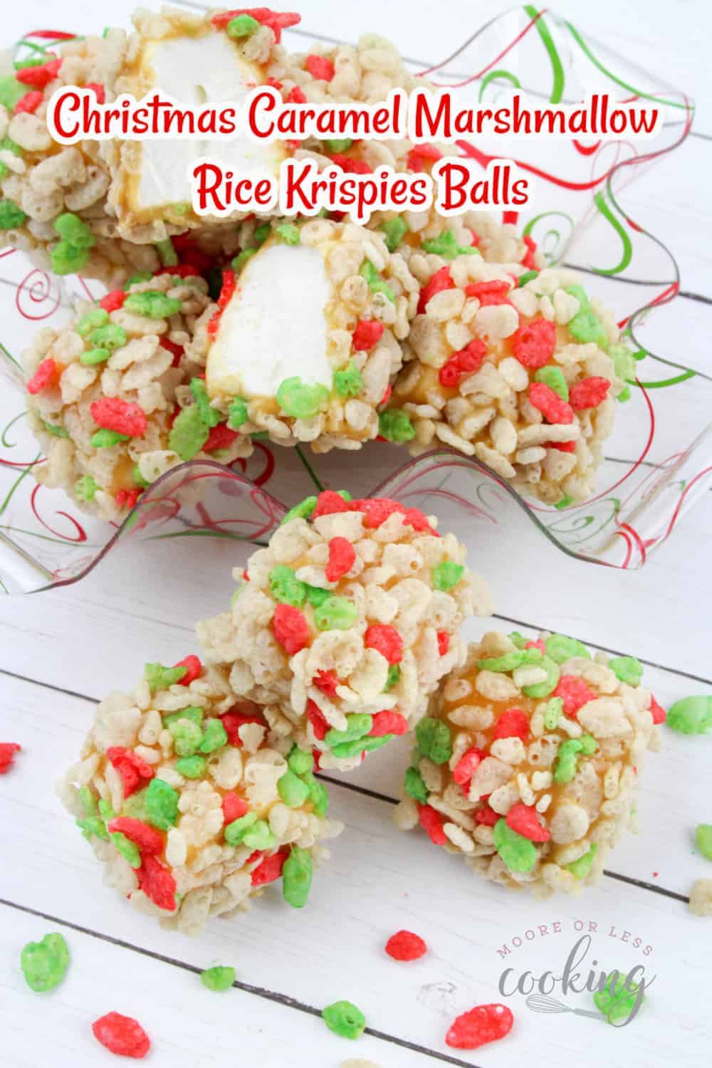 Christmas Caramel Marshmallow Rice Krispies Balls Moore or Less Cooking