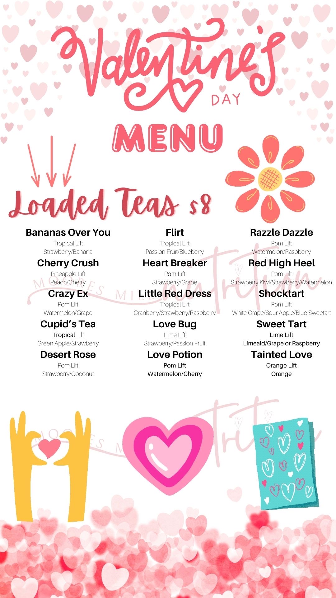 Menu Moores Mill Nutrition Loaded Teas, Shakes and More!