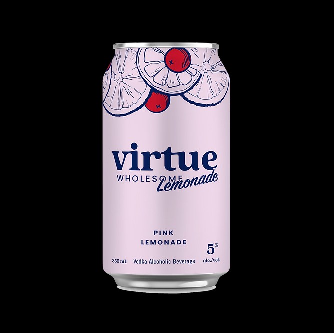 Virtue Pink Lemonade 6 Pack Cans Urban Cellars Moose Jaw