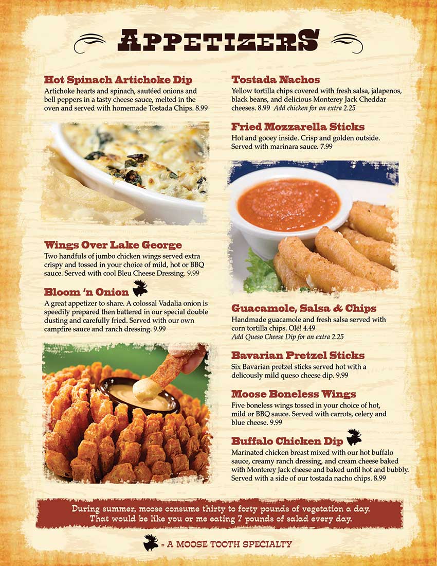 Our Menu Moose Tooth Grill A Family Friendly Lake Restaurant