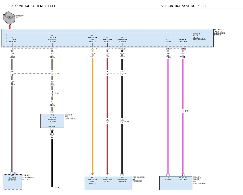 2012 Engine Transmissions Powertrain System Wiring Diagram - Electrical