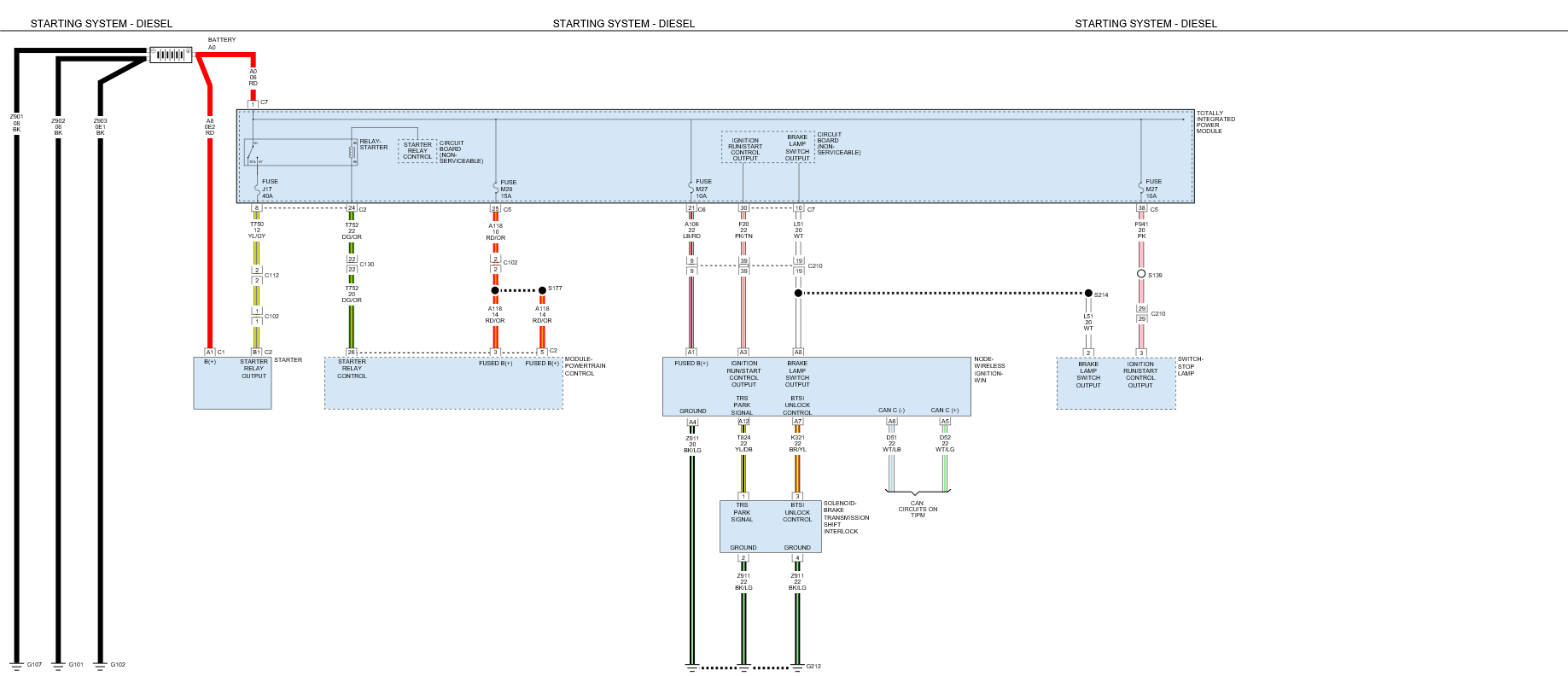 2012 Engine Transmissions Powertrain System Wiring Diagram - Electrical
