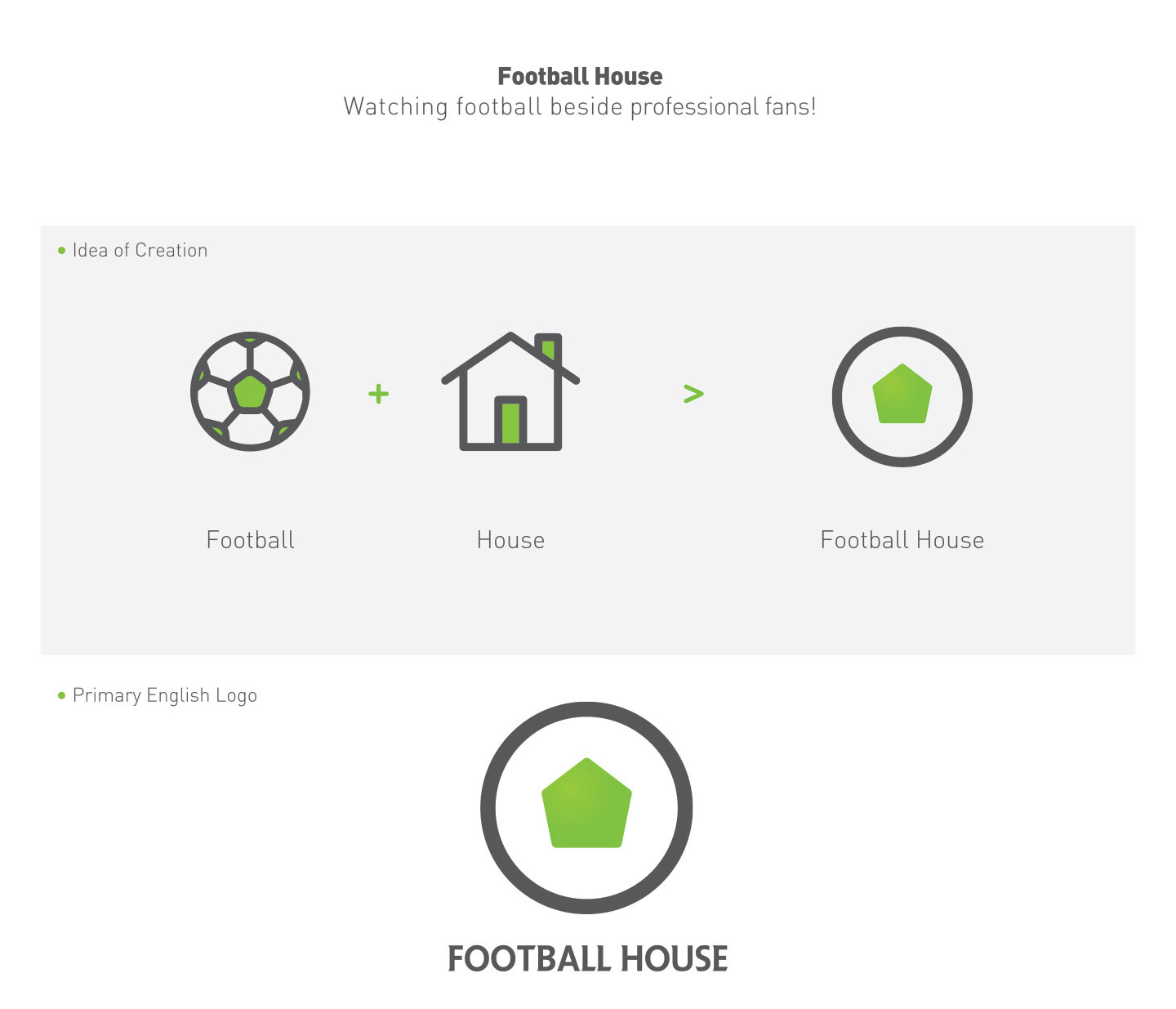 Football House Logo and Visual Identity