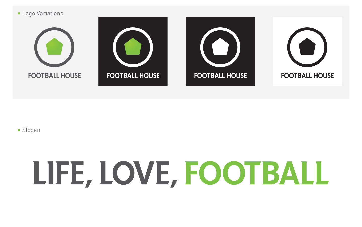Football House Logo and Visual Identity