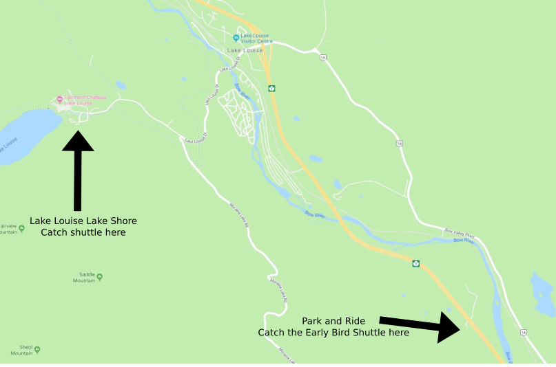 Moraine Lake Shuttle Bus Schedule, Lake Louise AB