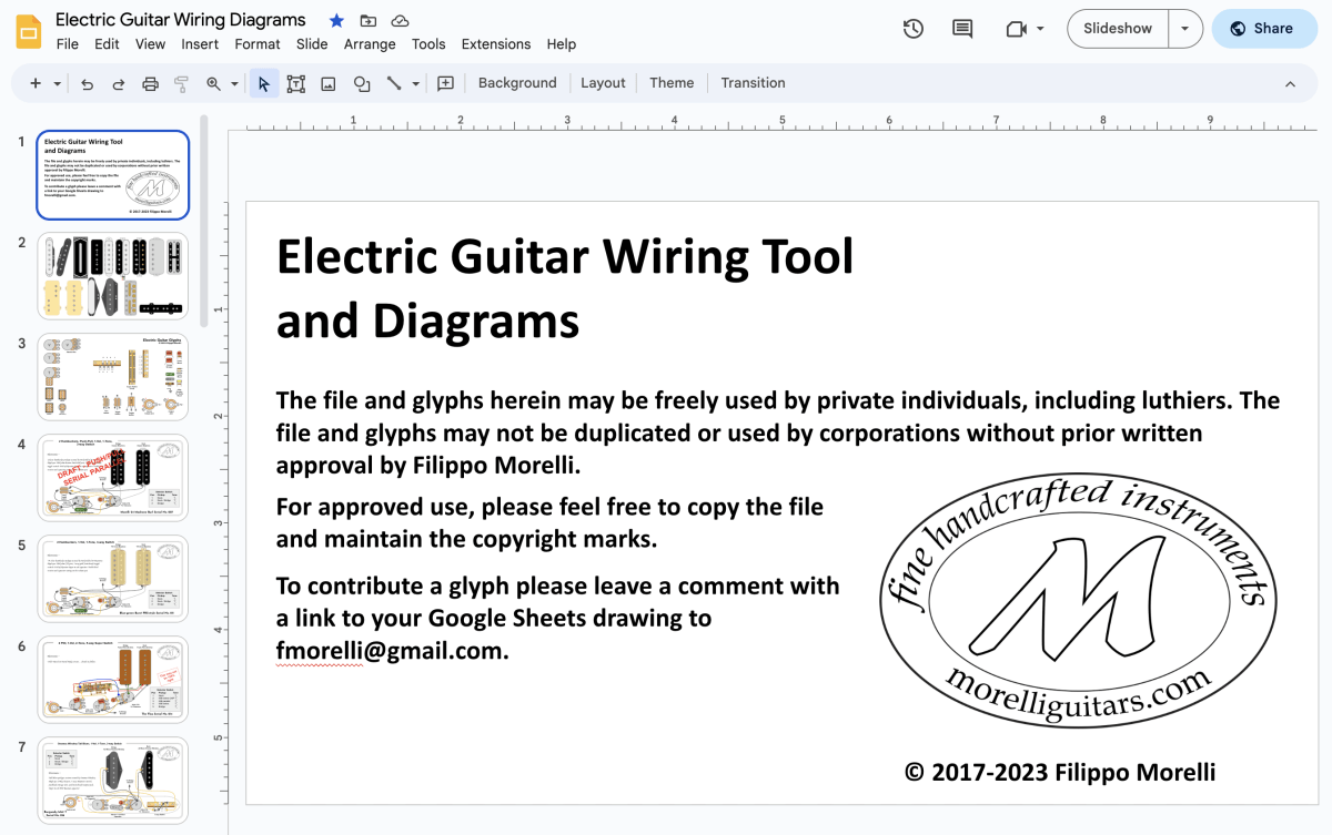 Wiring Diagram Tool Morelli Guitars