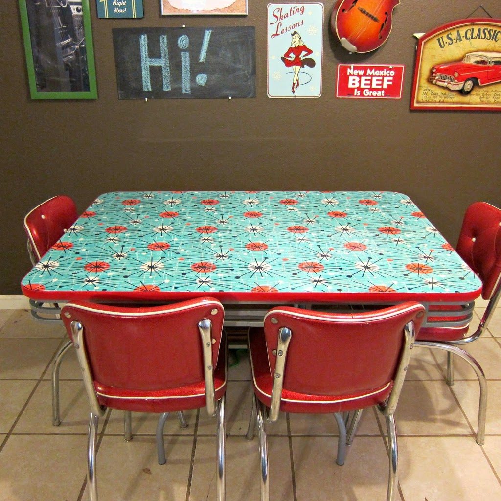 How to Refinish a Dining Table with Fabric, Mod Podge, and Resin