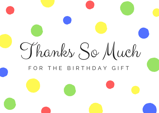 FREE Birthday Thank You Card Printables