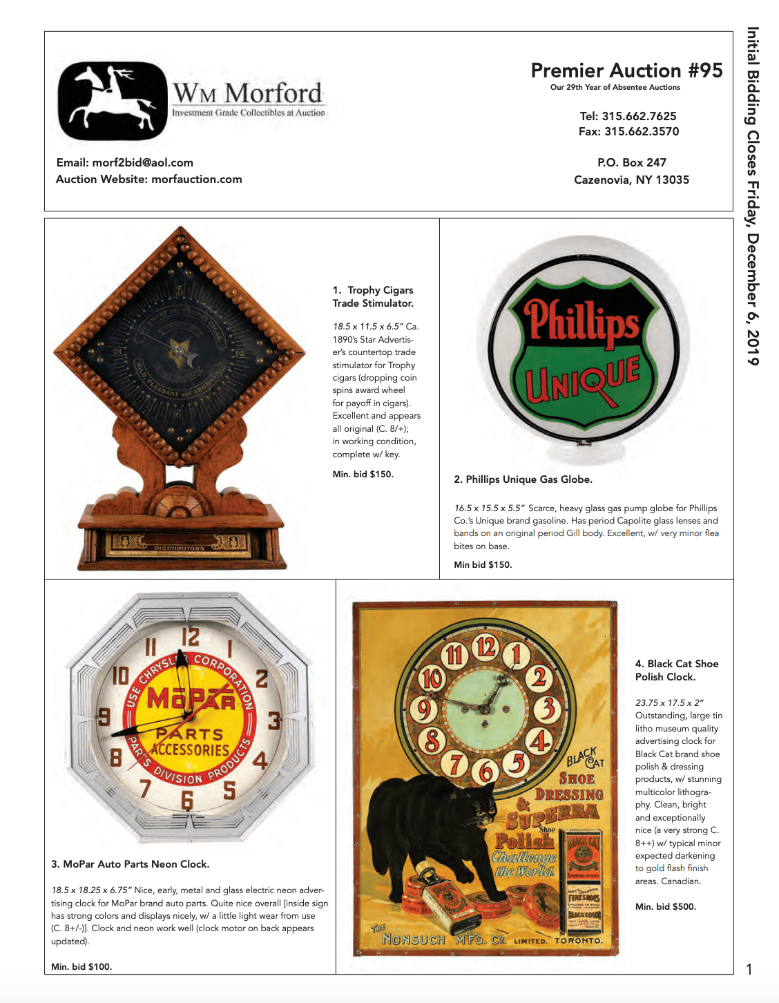 2019 Catalogs Collectables at Auction WmMorford