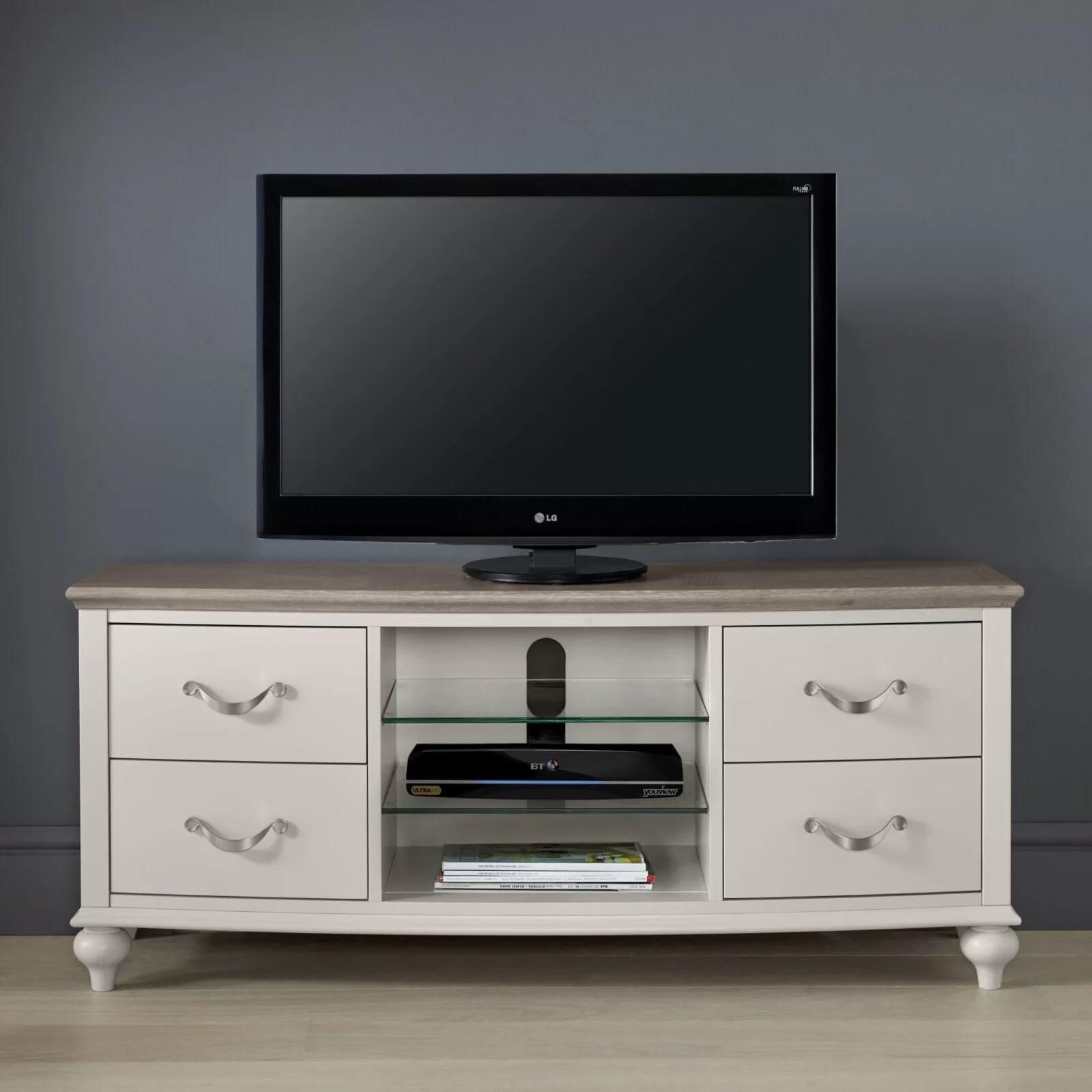 Montreux Washed Oak & Soft Grey Entertainment Unit Doyles