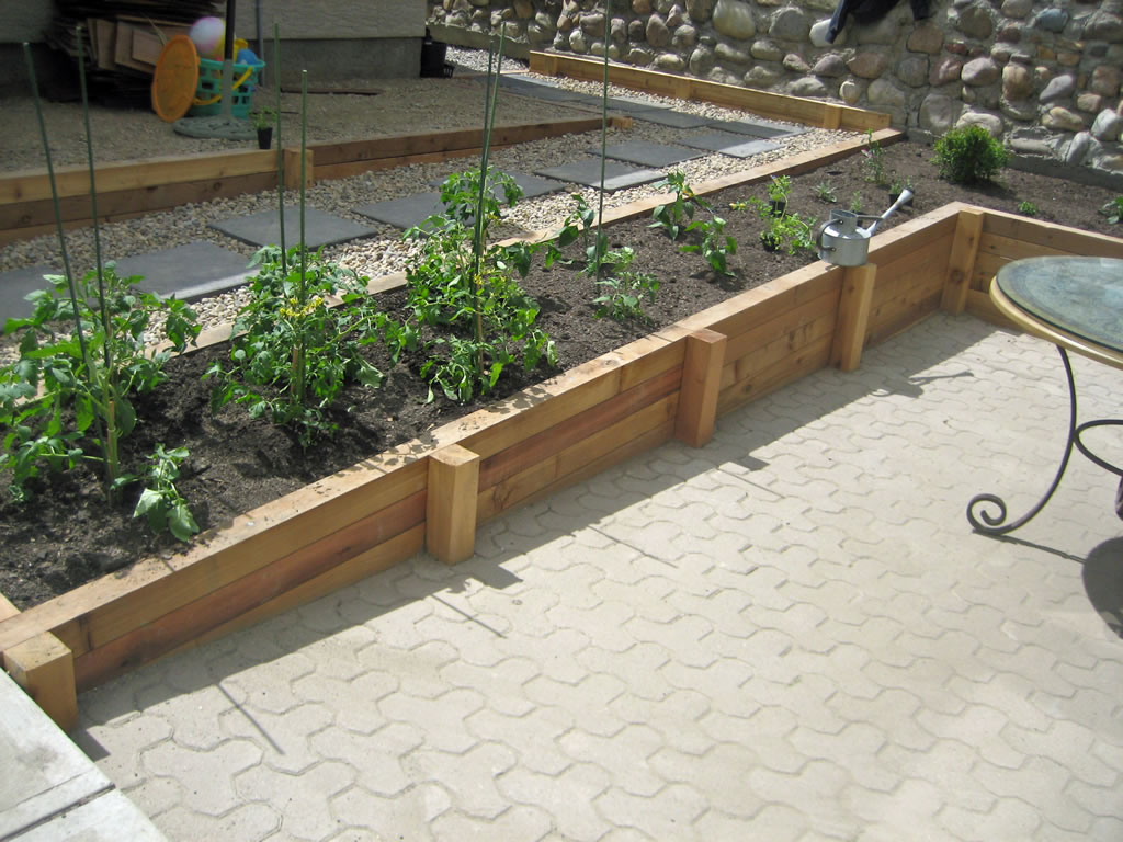 Cedar Wood Retaining Wall Planter K Landscapes