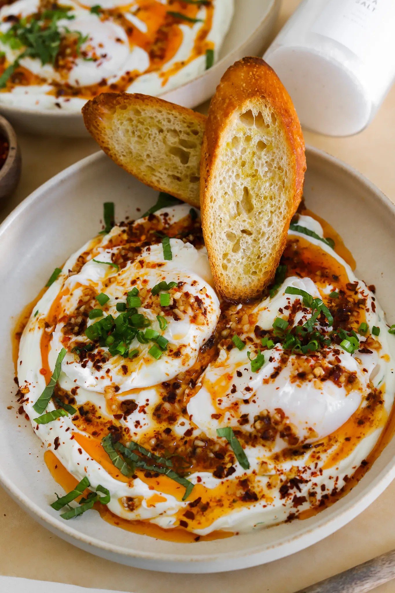 Turkish Inspired Eggs Cilbir Moribyan