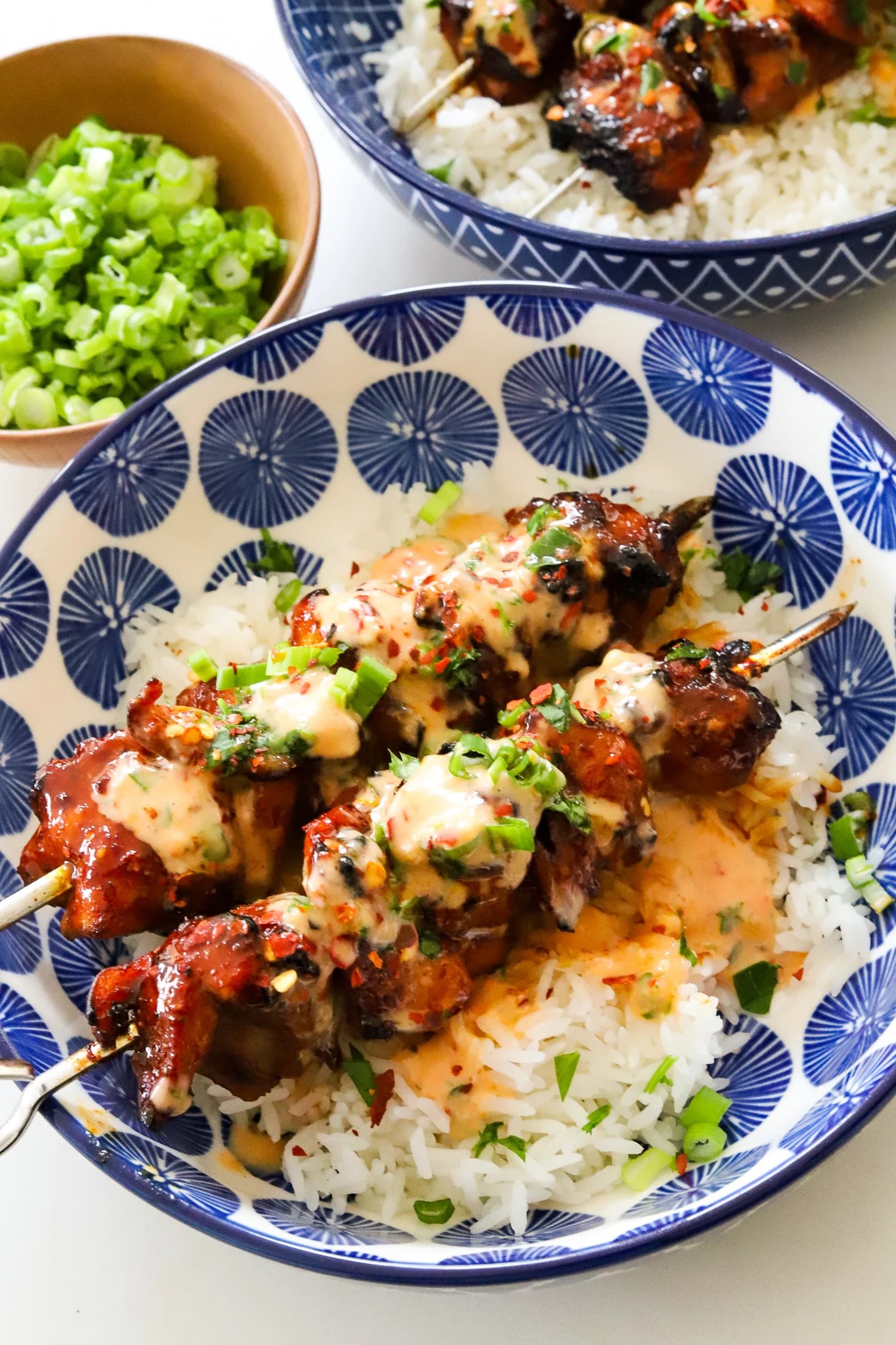 Bang Bang Chicken Skewers Moribyan