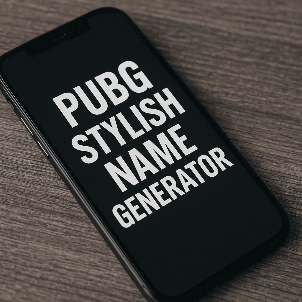 PUBG Stylish Name Generator Cool & Unique Names 2026(09)