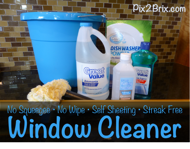 No Squeegee, No Wipe, Self Sheeting, Streak Free Window Cleaner
