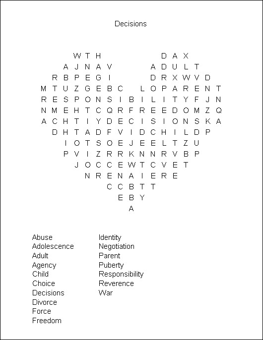 Gospel Word-Search Puzzles | Allen's Mormon (Lds) Site