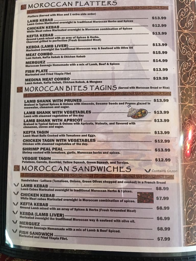 Our Menu Moroccan Bites Tagine