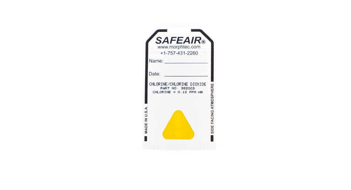 Chlorine Dioxide Chemical Detection Badges Morphix Technologies