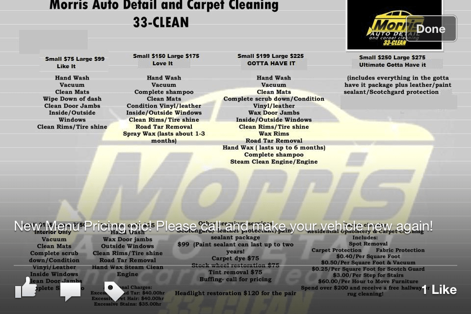 History Morris Auto Detail